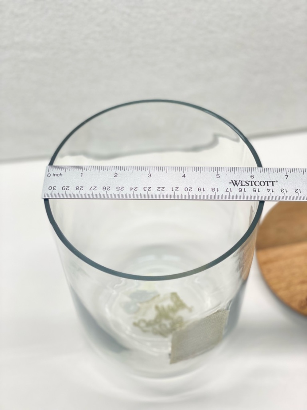 Happy Everything Laura Johnson Glass Canister Bamboo Lid Gold Knob MINI-GKNJAR - Picture 9 of 11